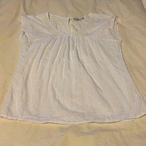 XL Prana white linen shirt